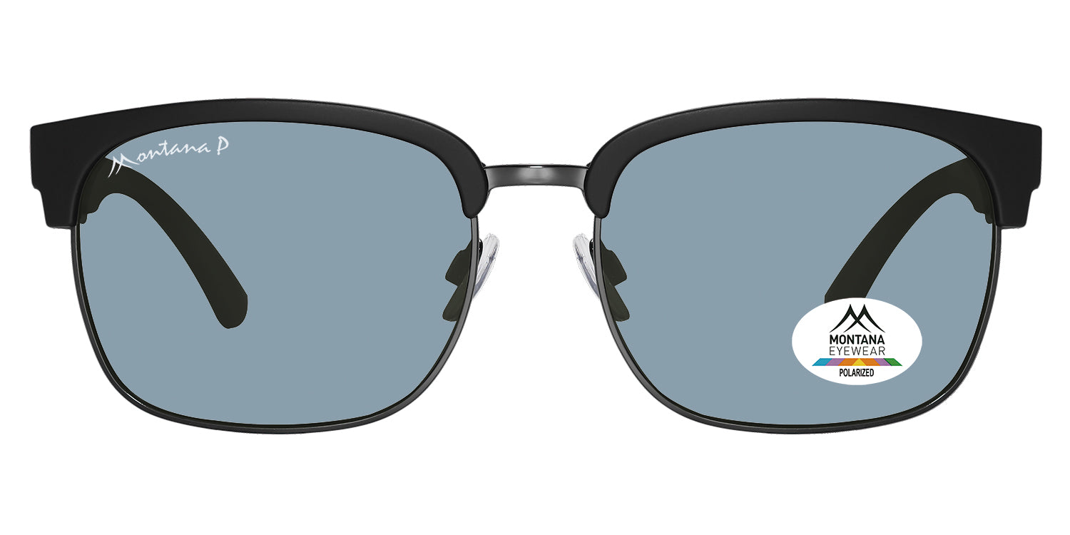 matt black - blue lenses