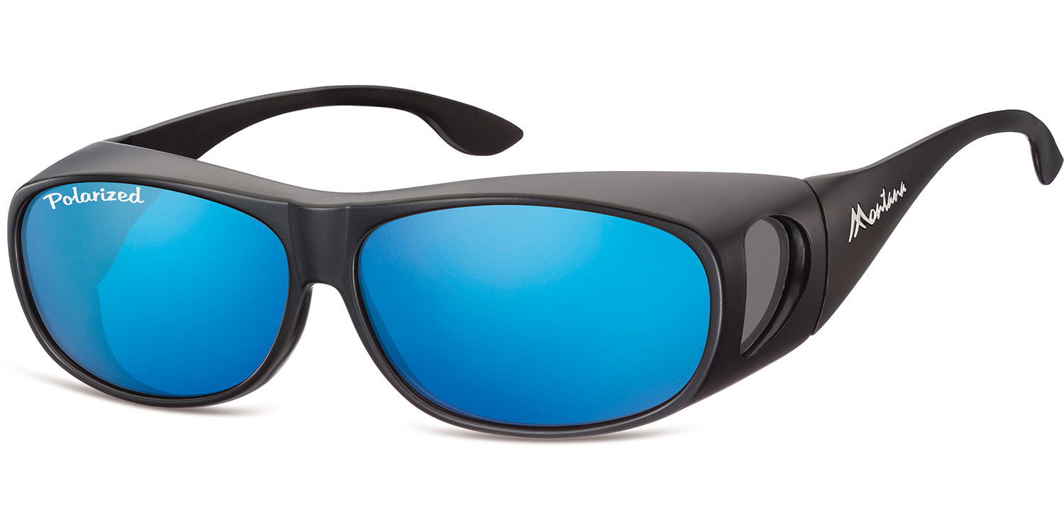 matt black - revo blue lenses