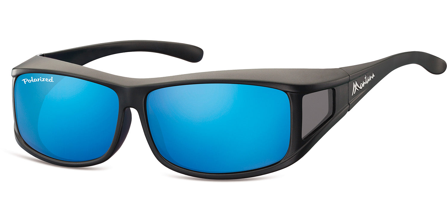 matt black - revo blue lenses