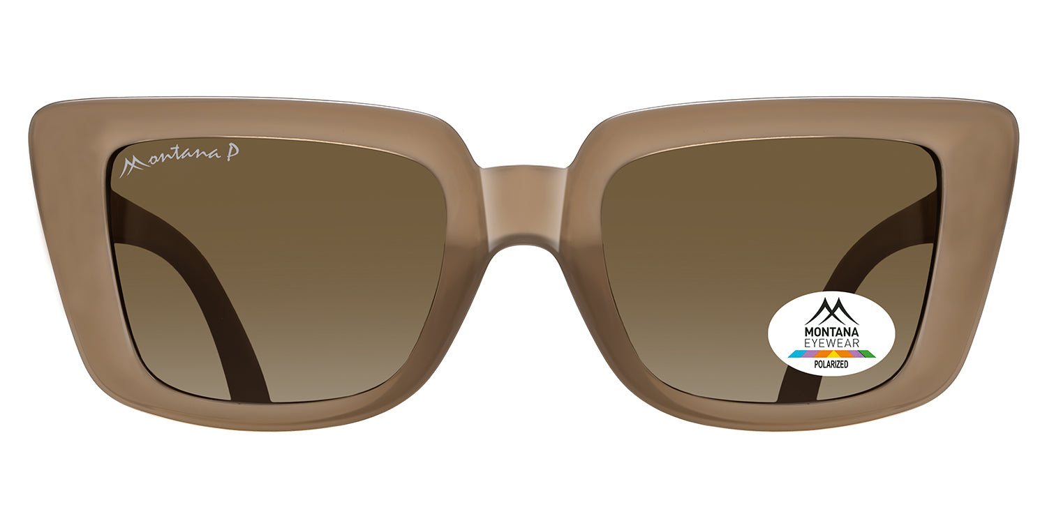 shiny brown cream - brown gradient lenses