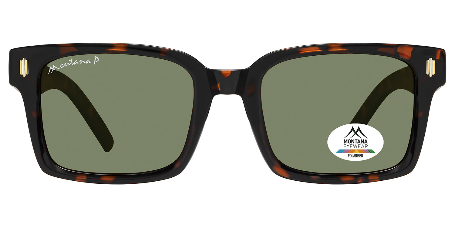shiny dark turtle - green lenses