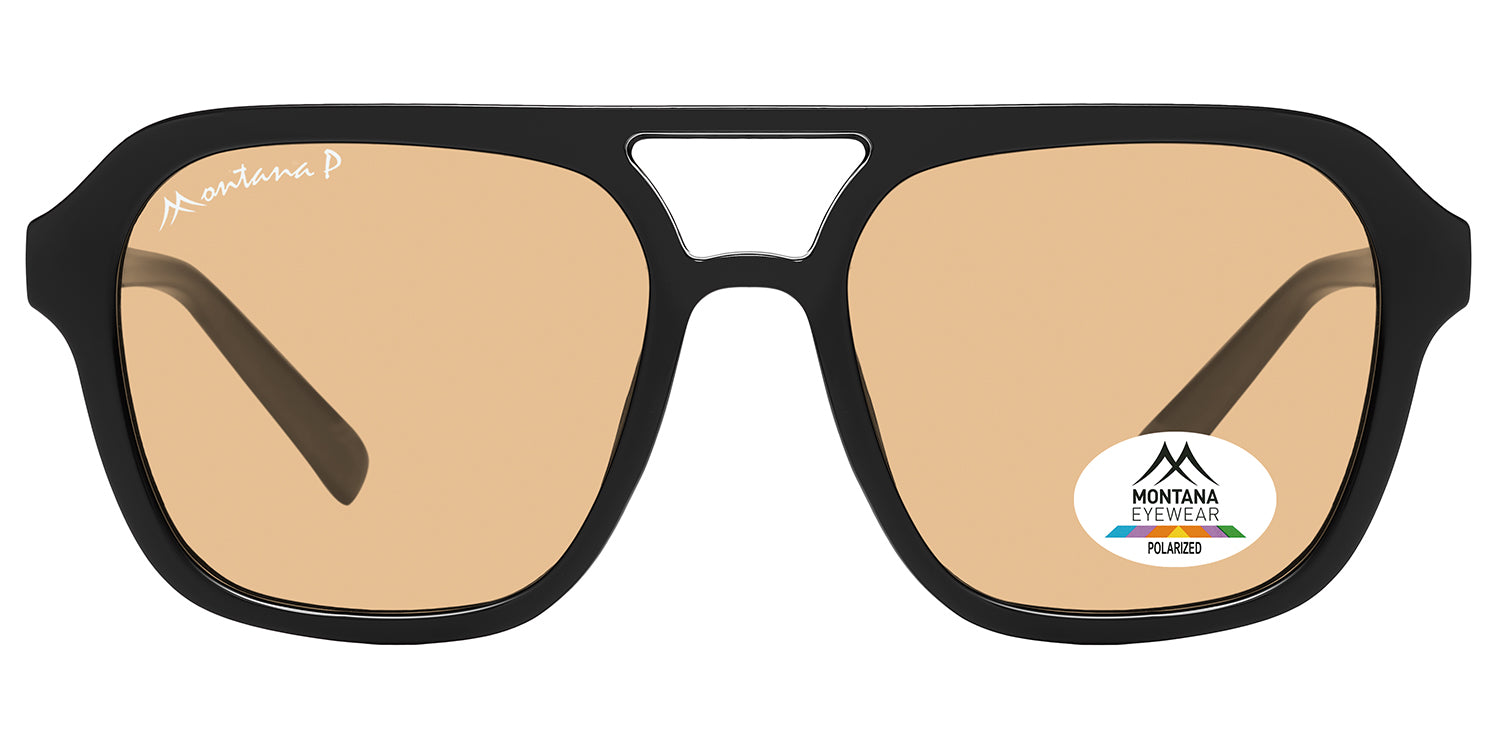 shiny black - orange lenses