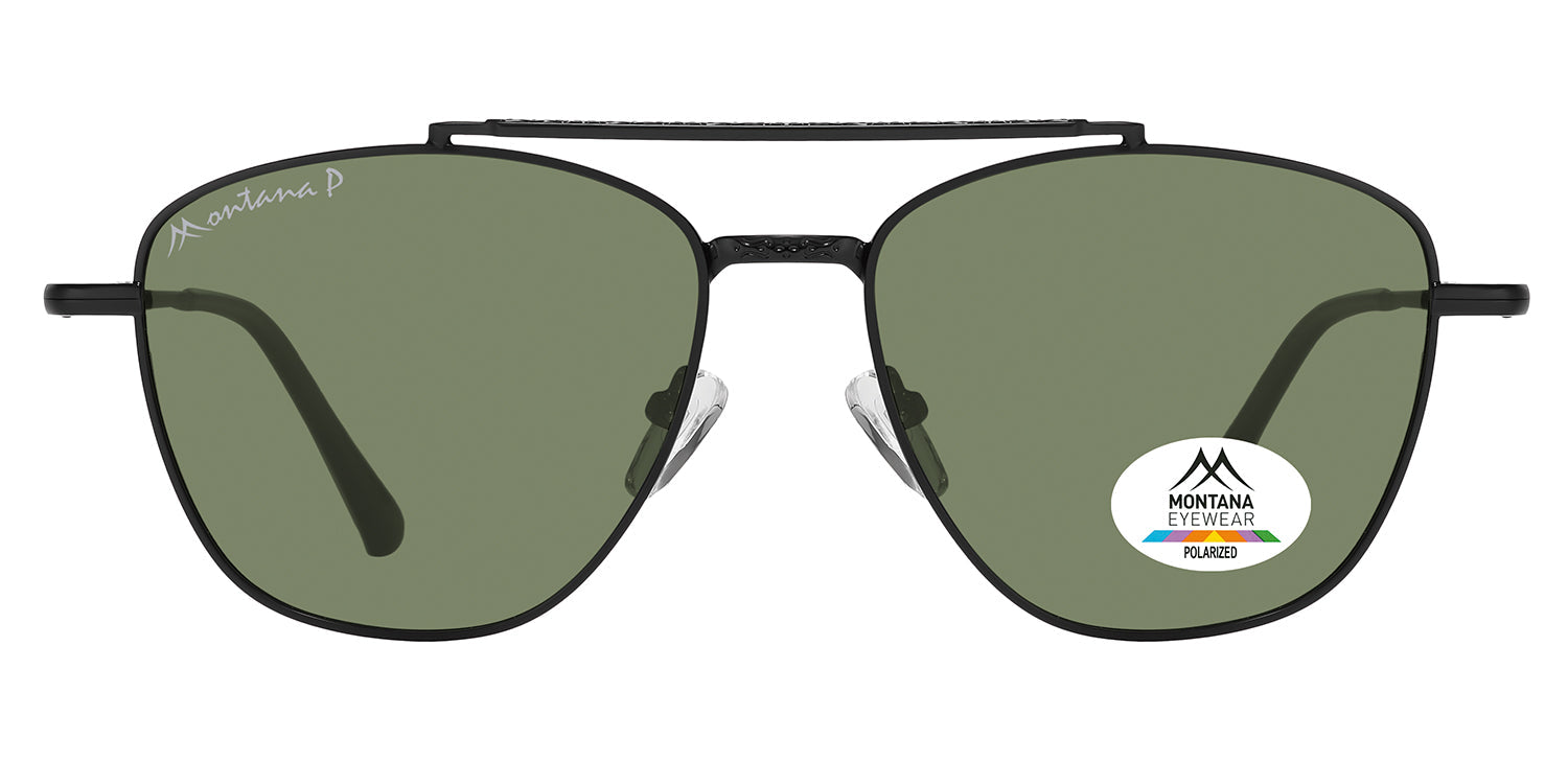 shiny black - green lenses