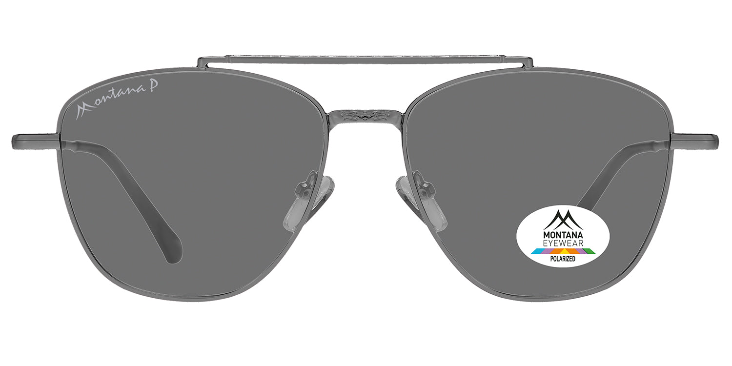 shiny gunmetal - smoke lenses