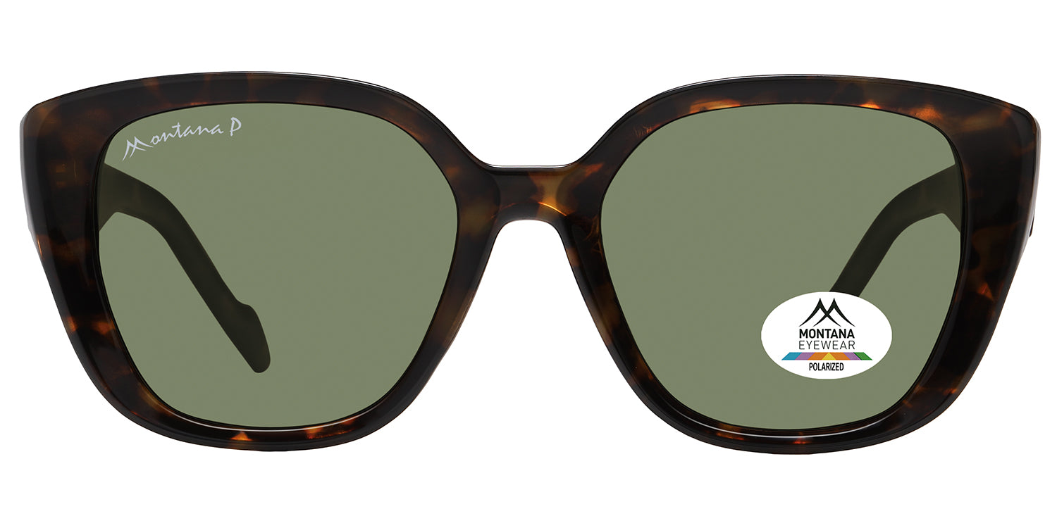 écaille foncée brillante - verres verts